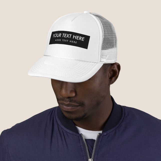 Customizable Text and Colour Simple Template Unise Trucker Hat (In Situ)