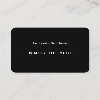 Customizable Text and Colours Basic Black and Whit Business Card