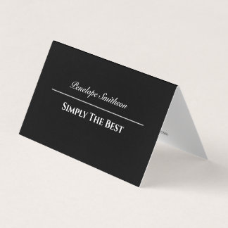 Customizable Text and Colours Basic Black and Whit Business Card
