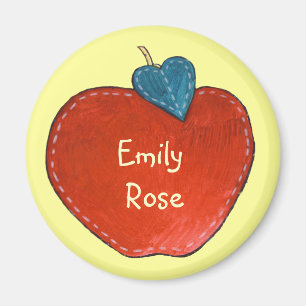 Customizable Text Apple Magnet