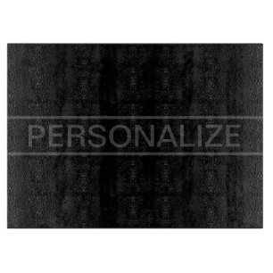 Customizable Text Bold Modern Black & Dark Grey Cutting Board