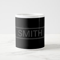 Customizable Text | Bold Modern Black & Dark Grey
