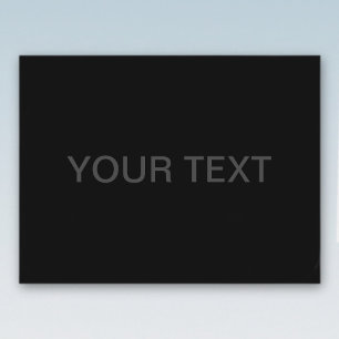 Customizable Text   Bold Modern Black & Dark Grey Postcard