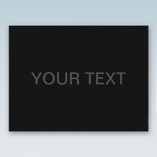 Customizable Text | Bold Modern Black & Dark Grey Postcard (Creator Uploaded)