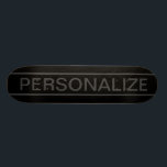 Customizable Text | Bold Modern Black & Dark Grey Skateboard<br><div class="desc">Bold contemporary look.</div>
