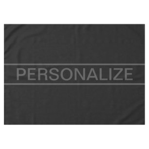 Customizable Text   Bold Modern Black & Dark Grey Tablecloth