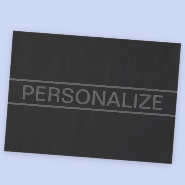 Customizable Text | Bold Modern Black & Dark Grey Tissue Paper (Creator Uploaded)