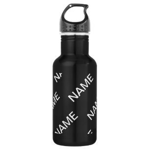 Customizable Text   Bold Modern Black & White 532 Ml Water Bottle
