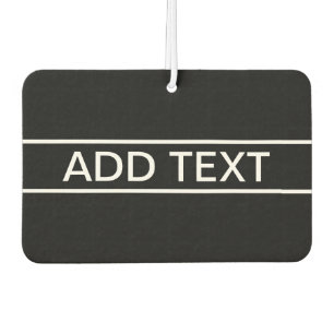 Customizable Text Bold Modern Black & White Air Freshener