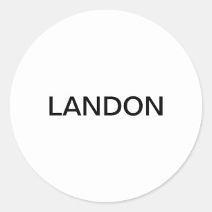 Customizable Text   Bold Modern Black & White Classic Round Sticker
