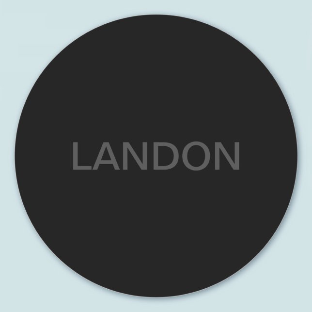 Customizable Text | Bold Modern Black & White Classic Round Sticker (Creator Uploaded)