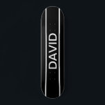 Customizable Text | Bold Modern Black & White Skateboard<br><div class="desc">Bold contemporary look.</div>