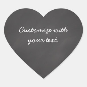 Customizable text chalkboard heart sticker