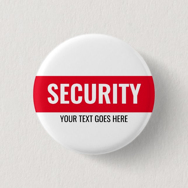 Customizable Text  Design Security Template Round 1 Inch Round Button (Front)