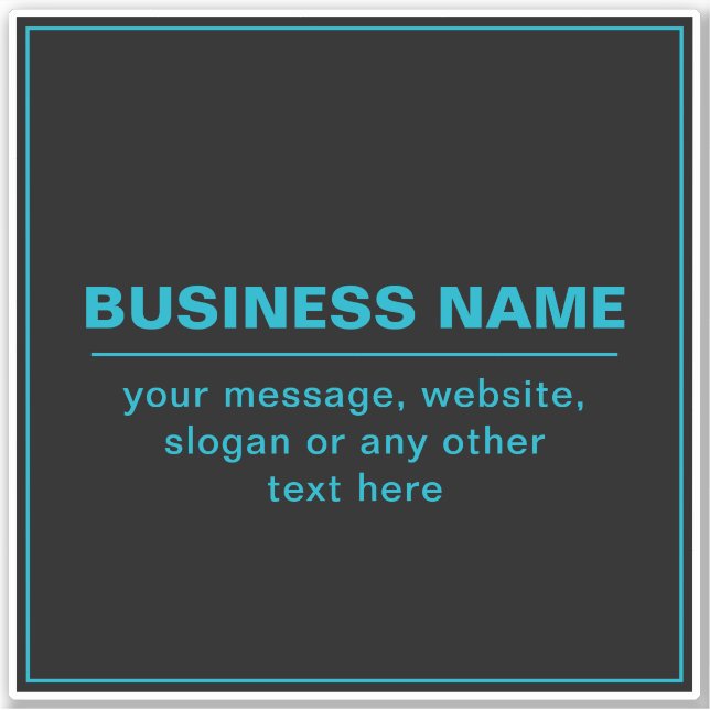 Customizable Text for Business Etc. Editable Black (Front)
