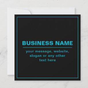 Customizable Text for Business Etc. Editable Black Card