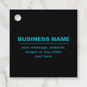 Customizable Text for Business Etc. Editable Black Favour Tags