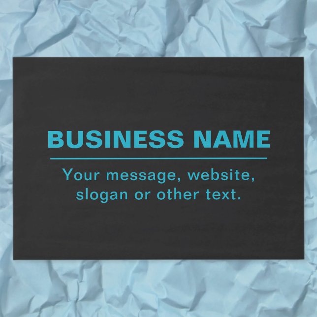 Customizable Text for Business Etc. Editable Black Tissue Paper (Creator Uploaded)