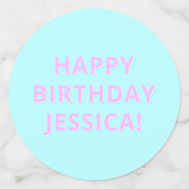 Customizable Text Happy Birthday to Any Name Confetti (Large Back)