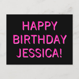 Customizable Text Happy Birthday to Any Name Postcard