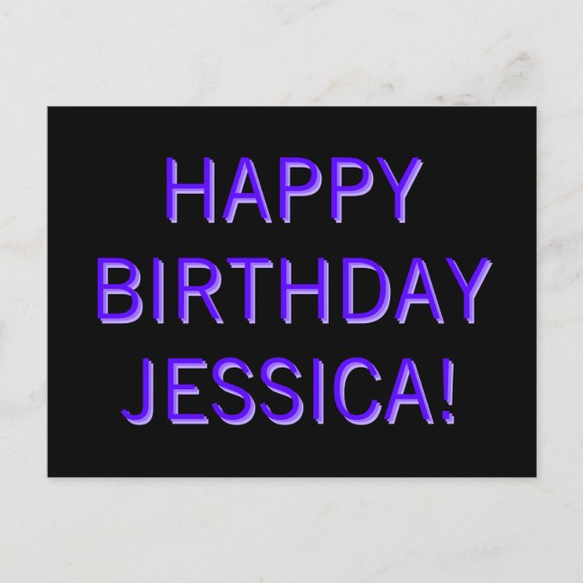Customizable Text Happy Birthday to Any Name Postcard (Front)