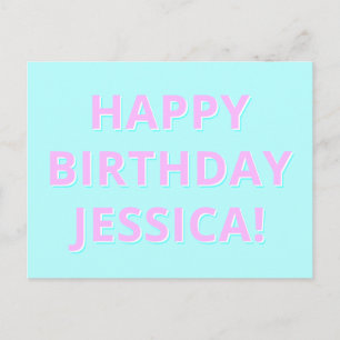 Customizable Text Happy Birthday to Any Name Postcard