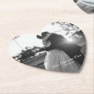 Customizable Text Heart-Shaped Coaster