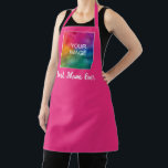 Customizable Text Image Colour Best Mom Ever Apron<br><div class="desc">Customizable Colour Upload Your Photo Picture Image Here Minimalist Simple Design Best Mom Ever Fuchsia Medium Apron.</div>