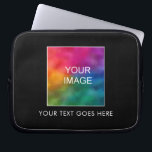 Customizable Text Image Design Colour Template Laptop Sleeve<br><div class="desc">Customizable Image Photo Picture Business Company Logo Add Text Template Elegant Modern Neoprene 10 inch Laptop Sleeve.</div>