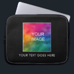 Customizable Text Image Design Colour Template Laptop Sleeve<br><div class="desc">Customizable Image Photo Picture Business Company Logo Add Text Template Elegant Modern Neoprene 10 inch Laptop Sleeve.</div>