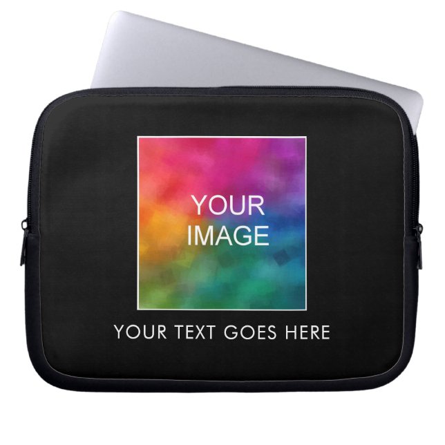Customizable Text Image Design Colour Template Laptop Sleeve (Front)