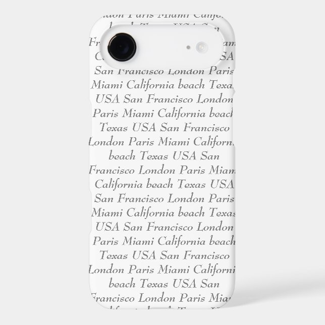 Customizable text modern cute trendy grey white Case-Mate iPhone case (Back)