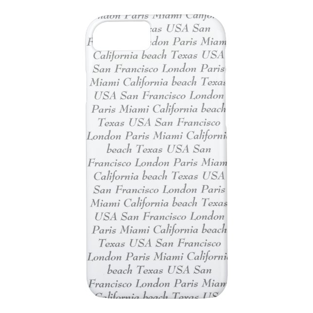 Customizable text modern cute trendy grey white Case-Mate iPhone case (Back)