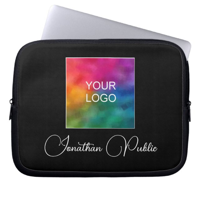 Customizable Text Name Image Colour Template Laptop Sleeve (Front)