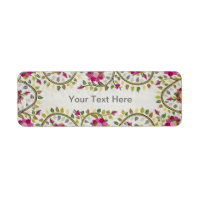 Customizable Text, Peonies Pattern, William Morris