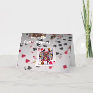 Customizable Text / Queen Of Hearts Card