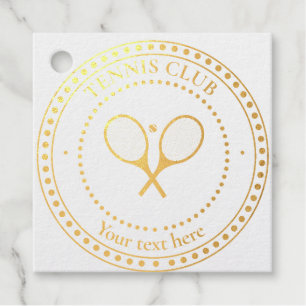 Customizable Text Tennis Club  Favour Tags
