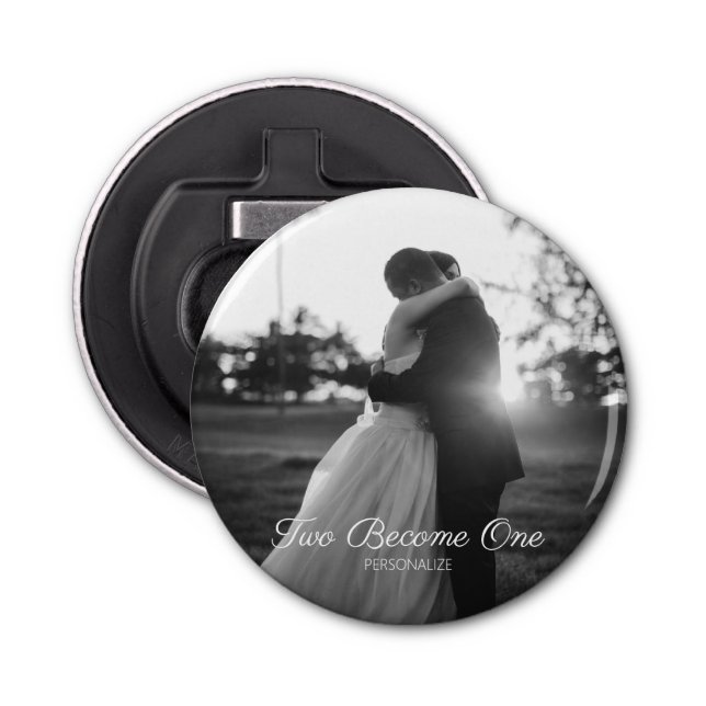Customizable Text Wedding Bottle Opener (Front)