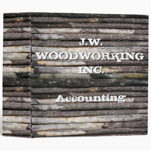Customizable Text Wooden Logs Binder