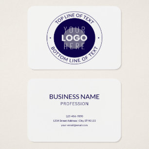 Customizable Text & Your Logo Dark Blue Purple