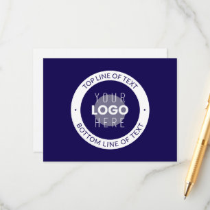 Customizable Text & Your Logo   Dark Blue Purple Enclosure Card