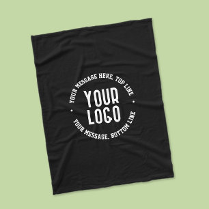 Customizable Text & Your Uploaded Logo or Image   Fleece Blanket