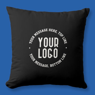 Customizable Text & Your Uploaded Logo or Image   Throw Pillow