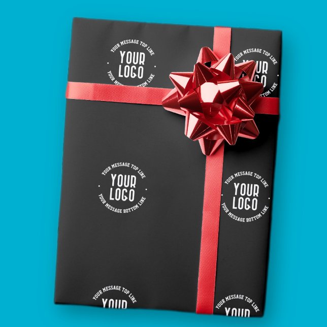 Customizable Text & Your Uploaded Logo or Image   Wrapping Paper (Creator Uploaded)