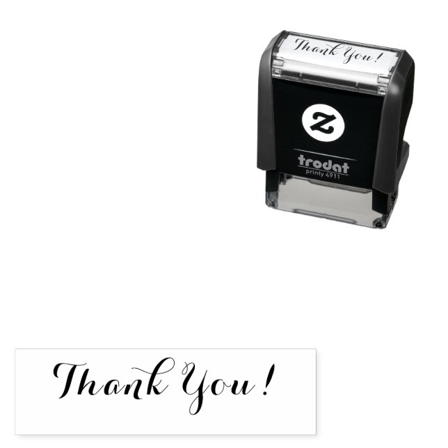 Customizable Thank You  1.4" x 0.4" Self Inking Self-inking Stamp (In Situ)