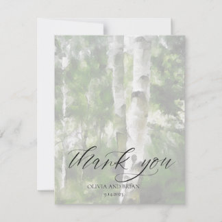 CUSTOMIZABLE THANK YOU CARD ASPEN TREE DESIGN