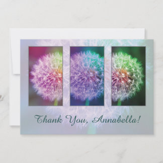 Customizable Thank You Card | Colourful Dandelions