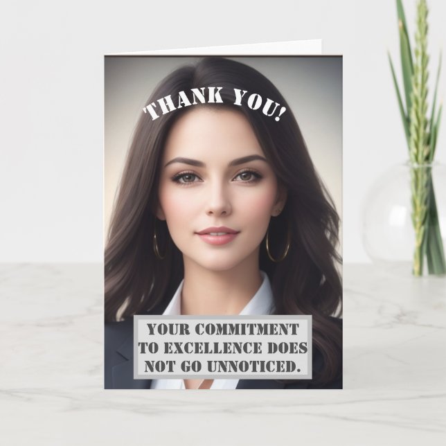 Customizable Thank You Card For Employees (Front)
