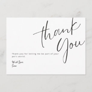 Customizable Thank You Card For Pet Caregiver 