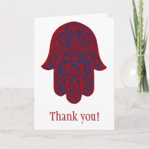 Customizable Thank you card with Hand of Fatima